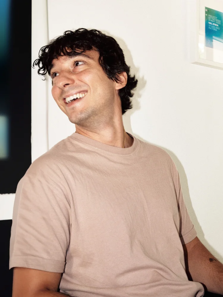 Boski smiling in the studio